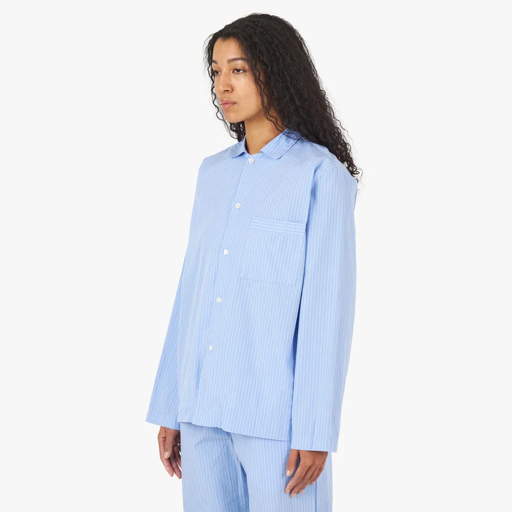 Tekla Poplin Long Sleeve Shirt / Pin Stripes Reinforced Elasticity Contemporary Fashion