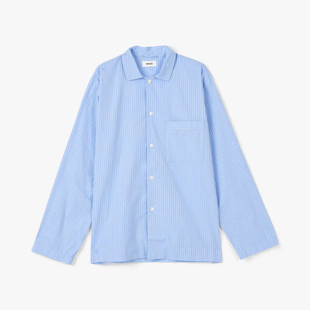 Tekla Poplin Long Sleeve Shirt / Pin Stripes Eco-friendly Static Dissipating Fiber