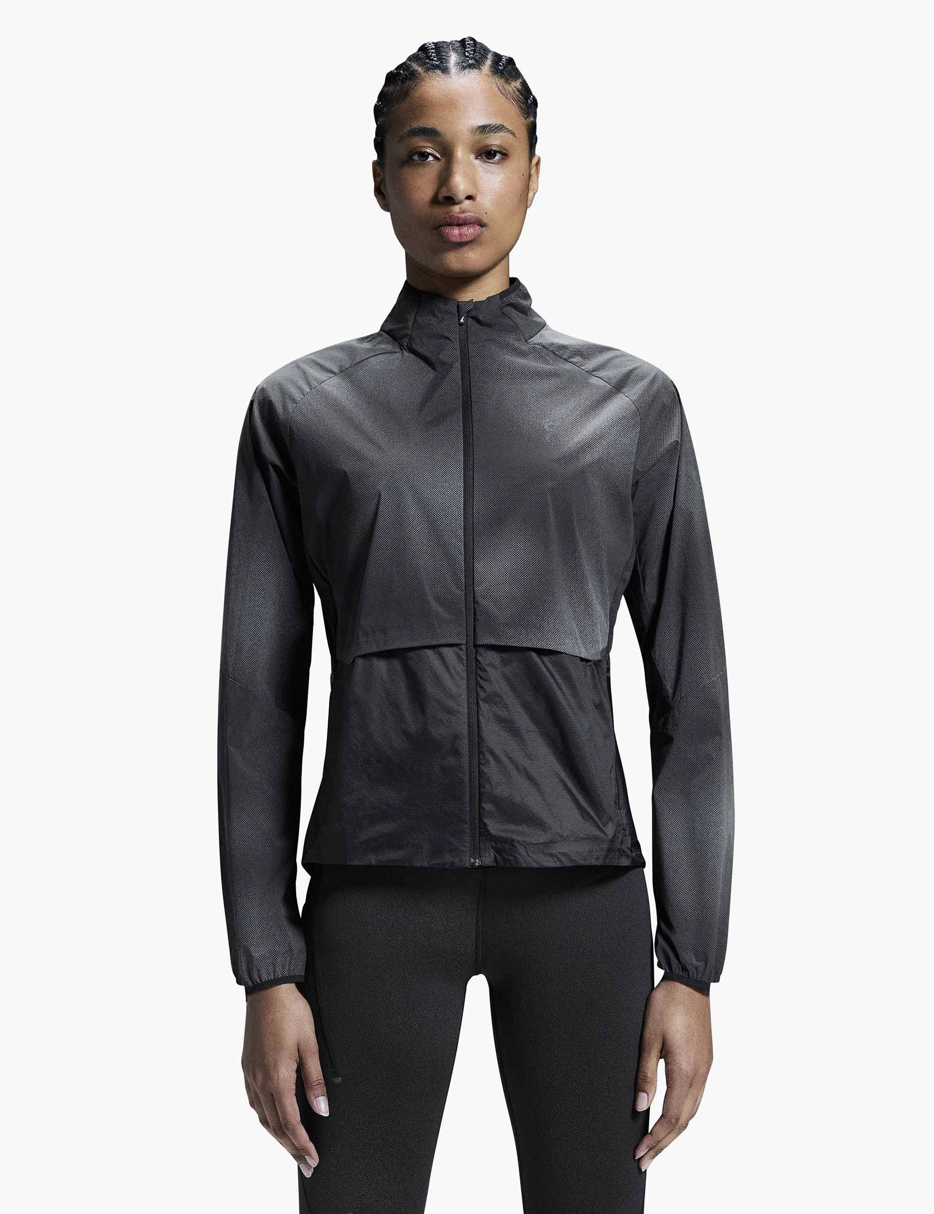 Noise Free Fabric AdjustableDrawcordHem Weather Jacket Lumos - Black