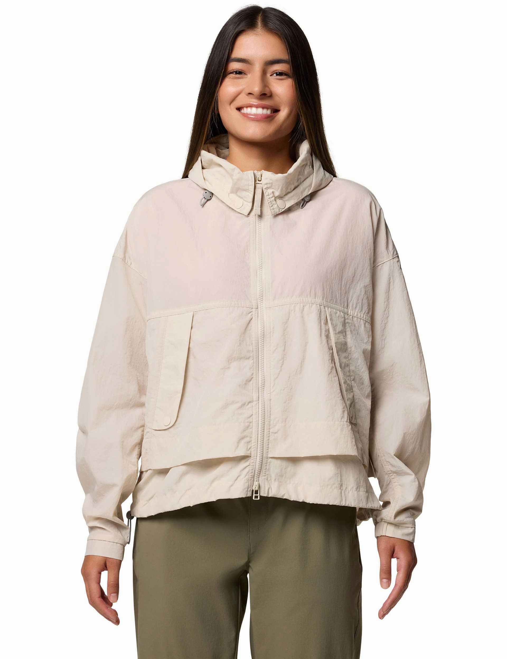 Paracutie II Hooded Windbreaker - Dark Stone Moisture Wicking Lining