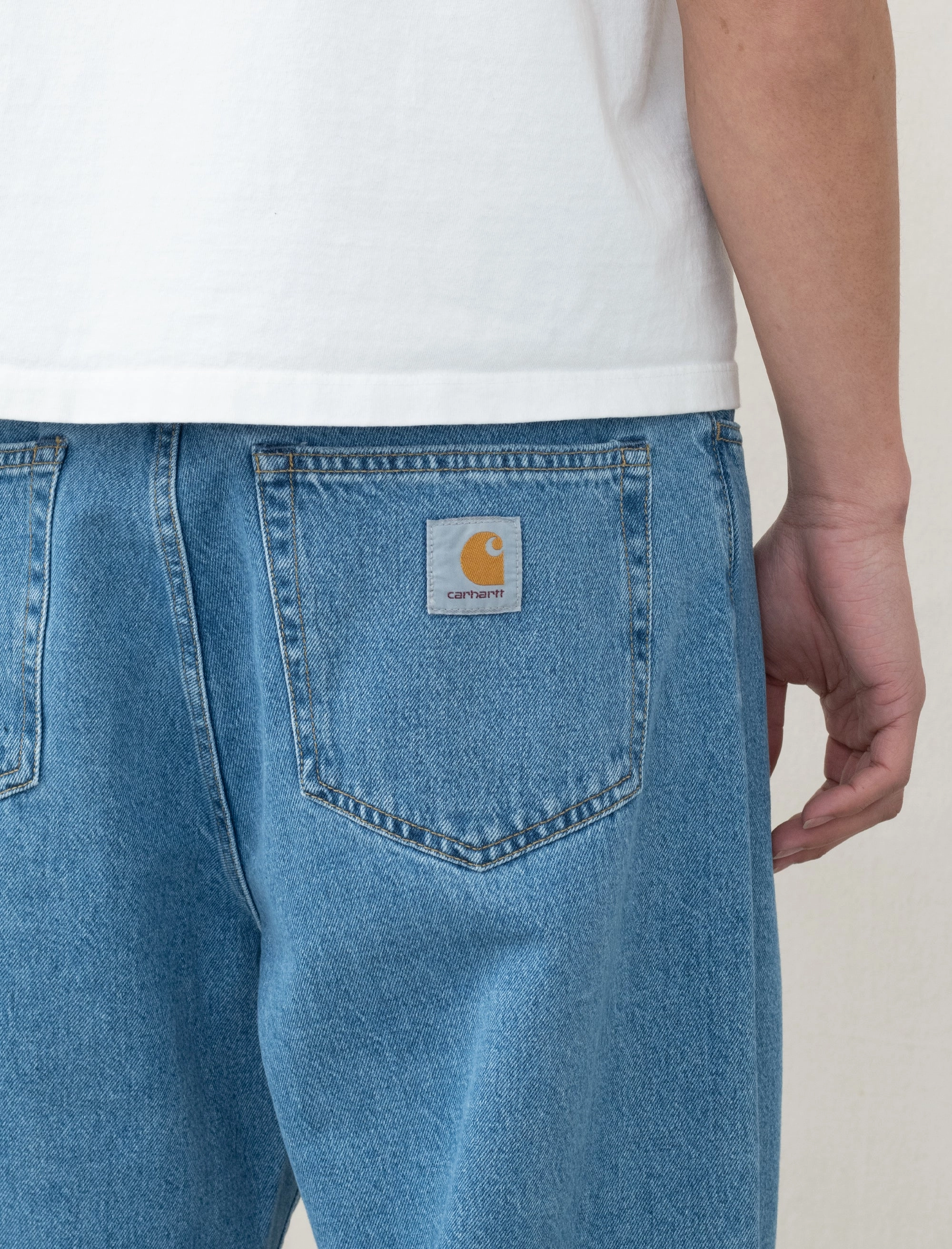Landon Pant Stone Washed (Blue) Lined interior