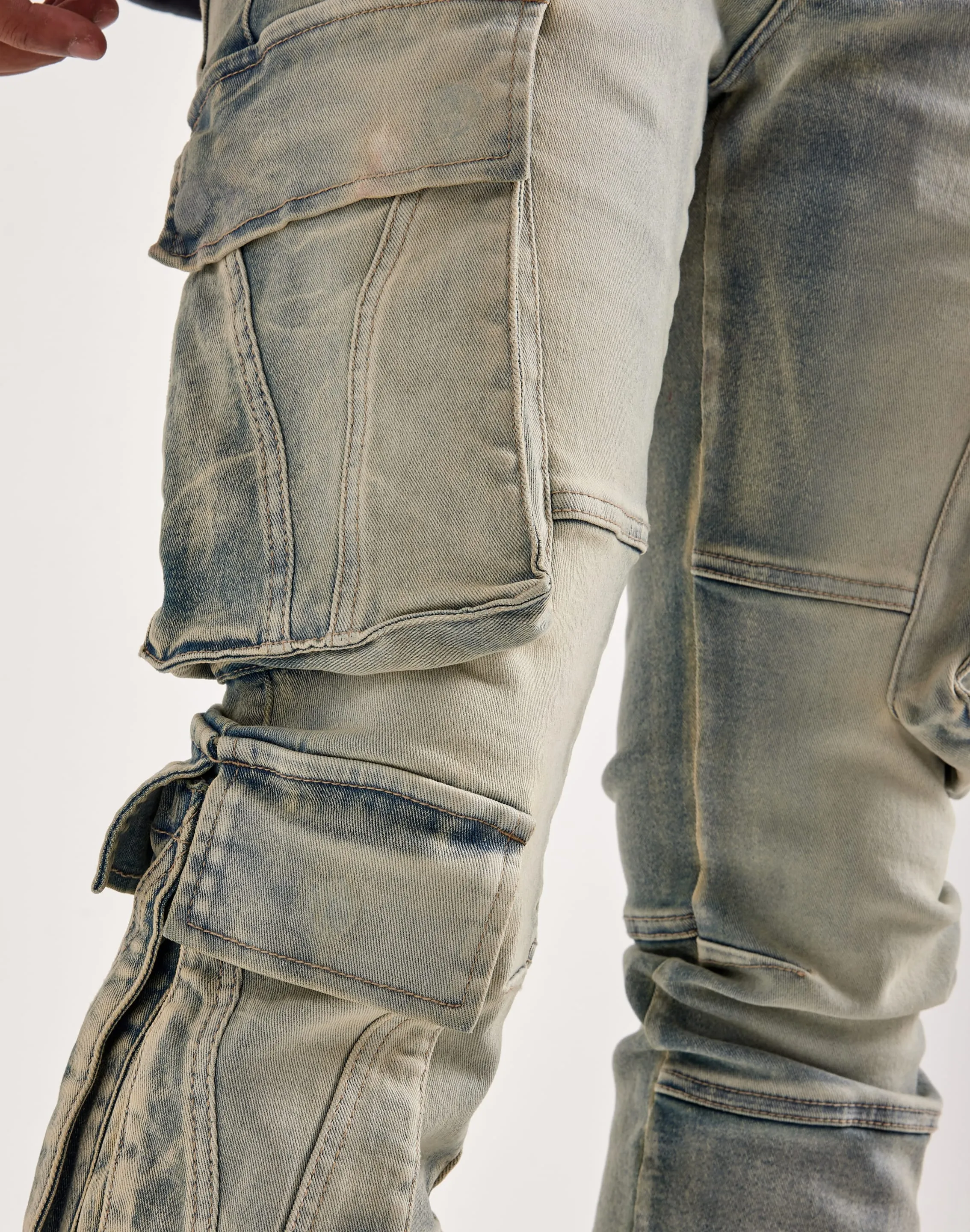 Easy Cool Basic Core Smoke Rise Utility Pocket Cargo Jeans