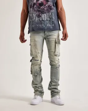 Smoke Rise Utility Pocket Cargo Jeans MoistureWickingMaterial