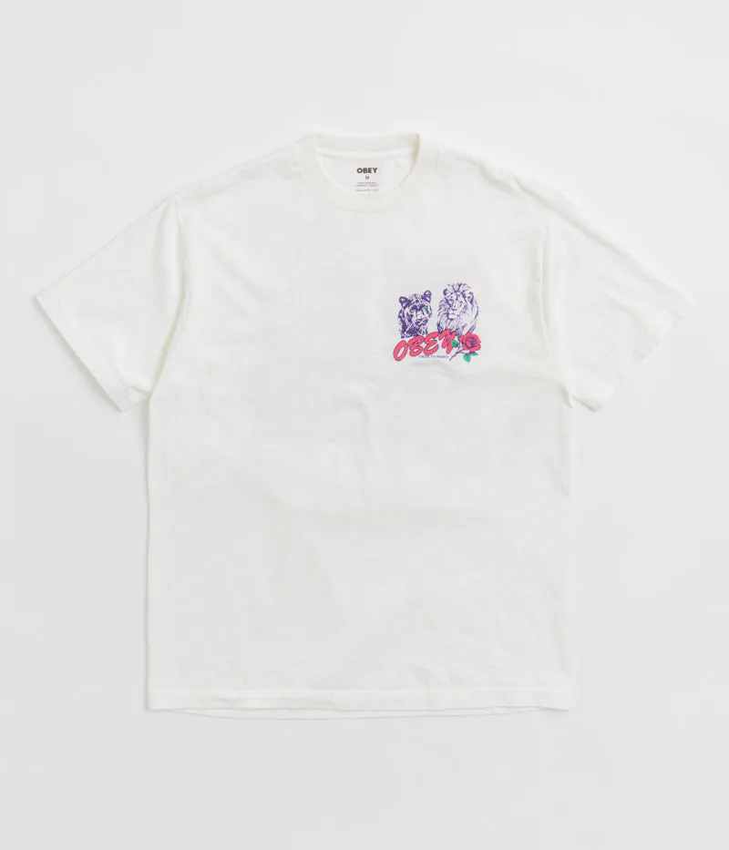 Beach Style Obey Unite & Fight T-Shirt - Pigment Vintage White