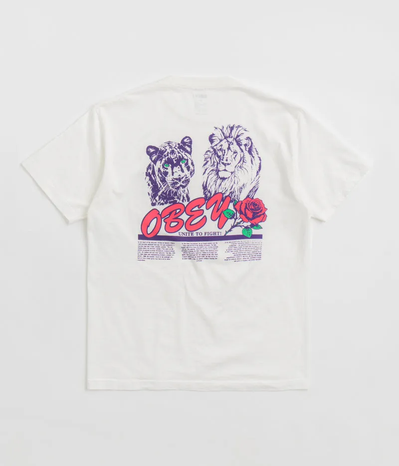 Obey Unite & Fight T-Shirt - Pigment Vintage White resort event
