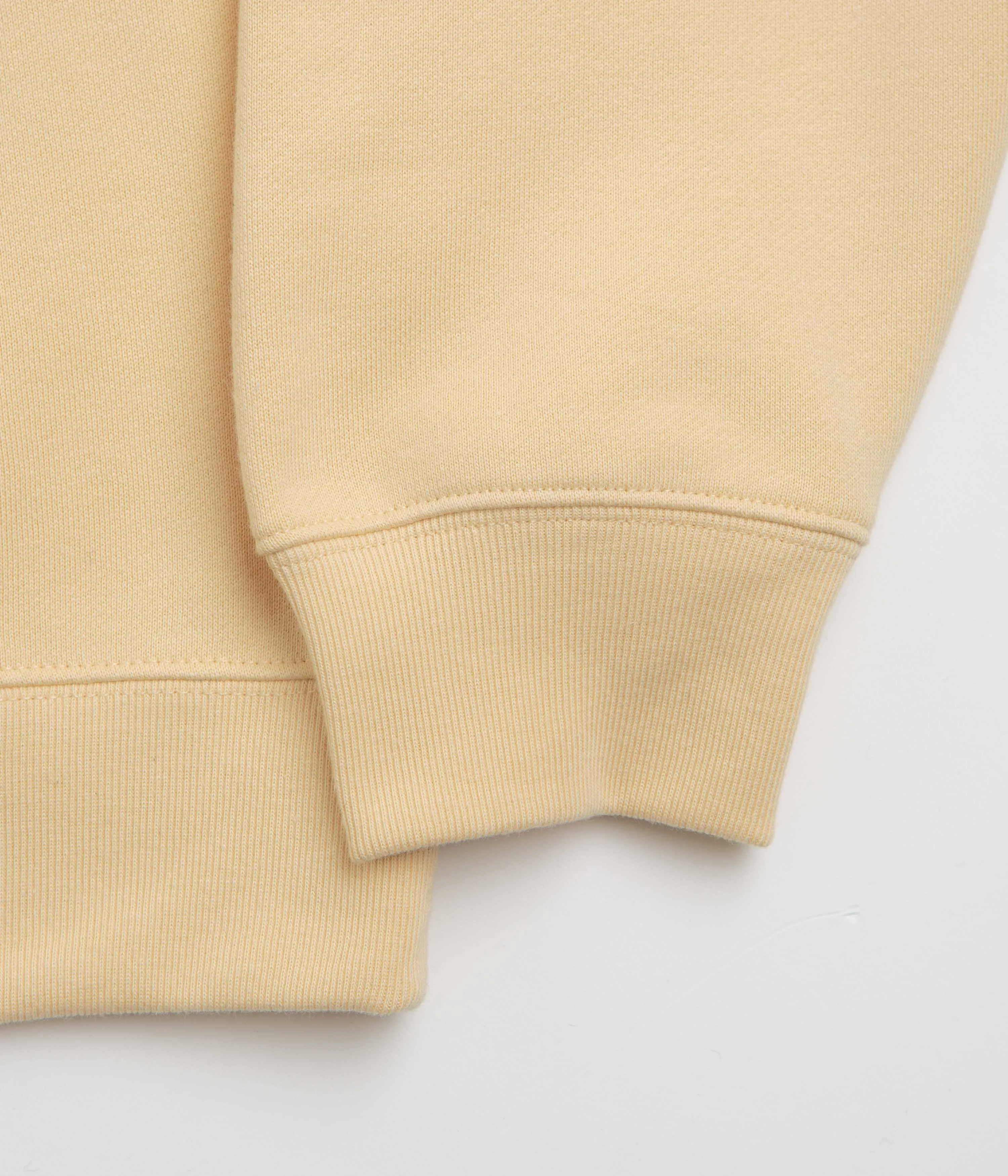 Polar Dave Crewneck Sweatshirt - Oatmeal Embroidered Detail Minimal Staple