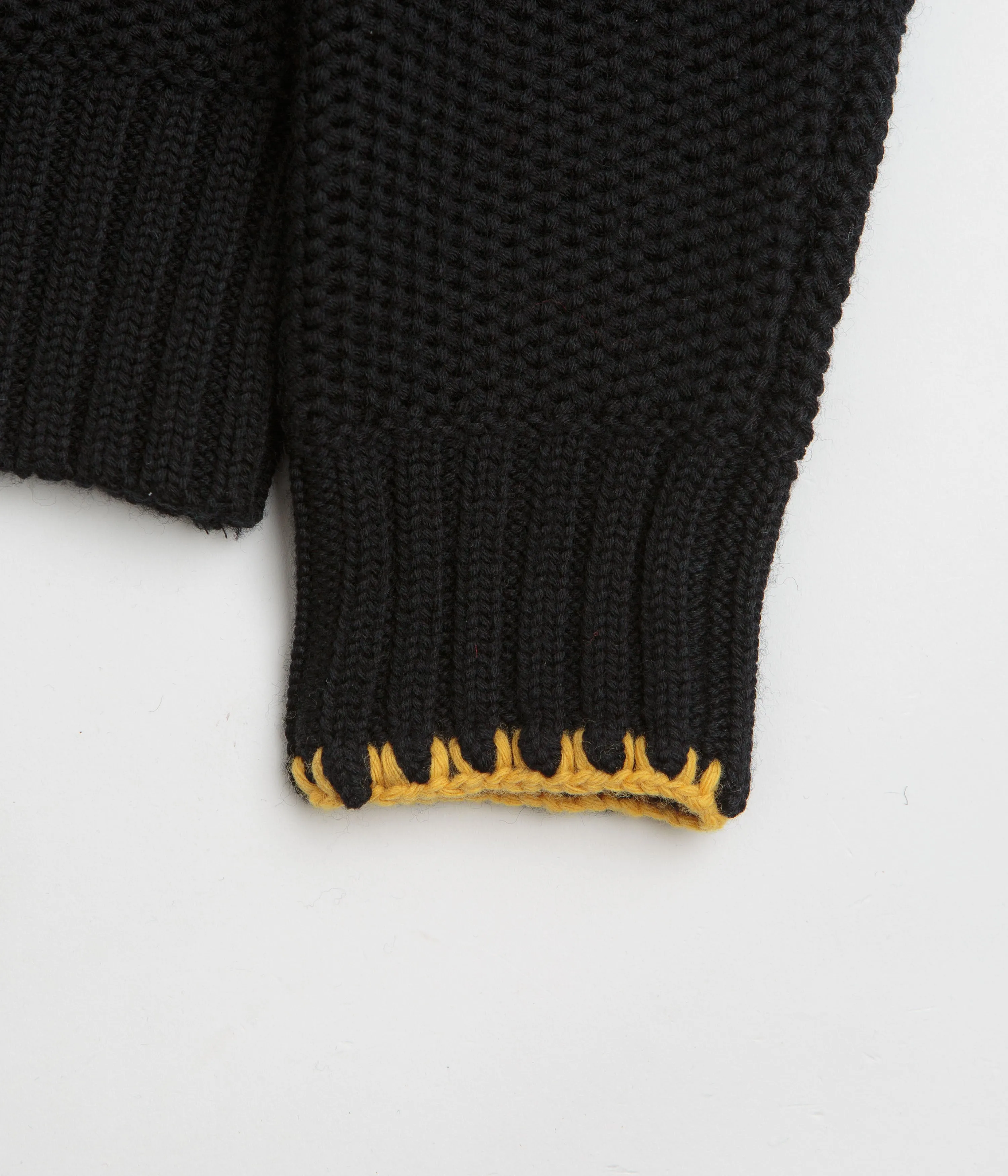 goes with high heels product couple connection YMC Yips Knit Crewneck Sweatshirt - Black