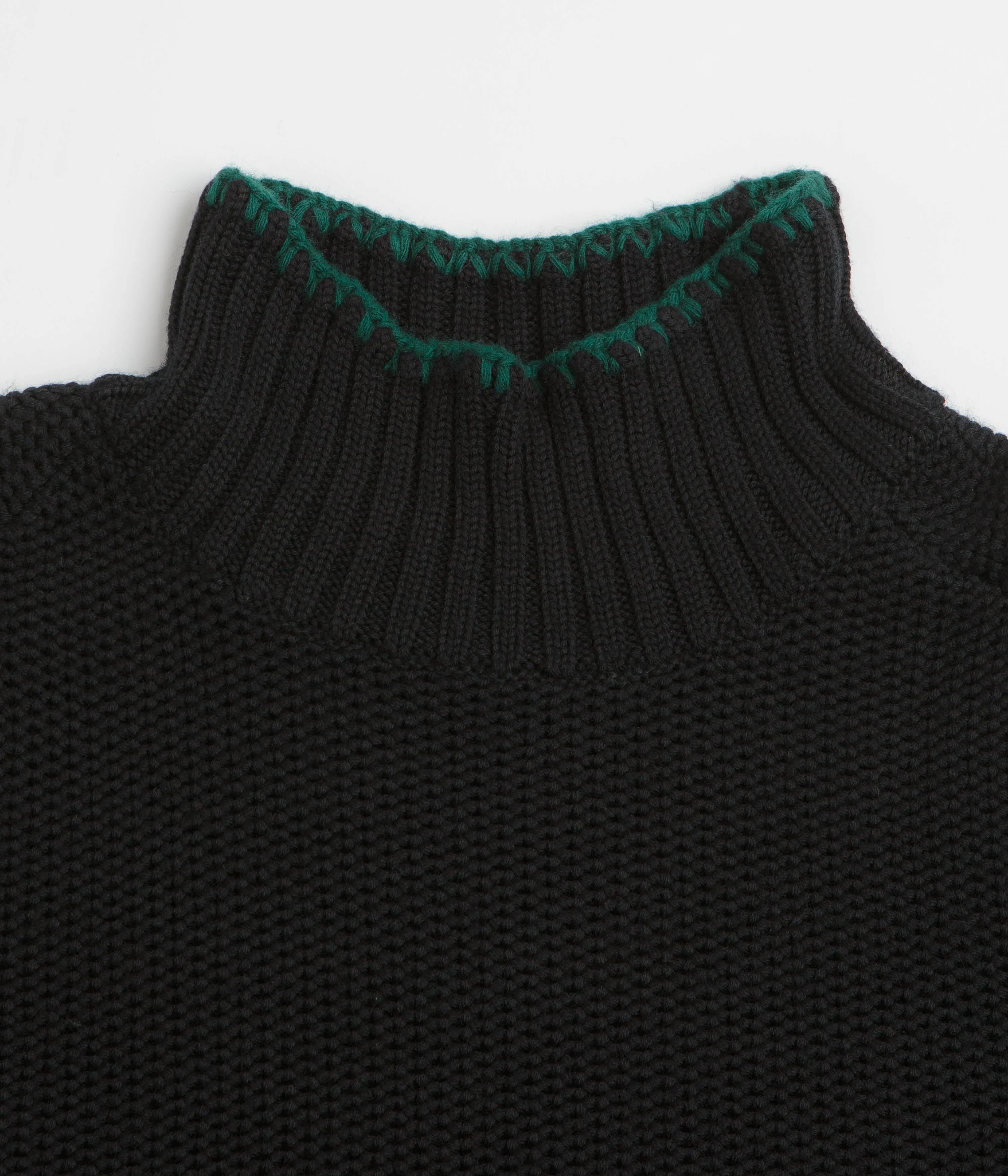 YMC Yips Knit Crewneck Sweatshirt - Black Core Bold Classic Bold