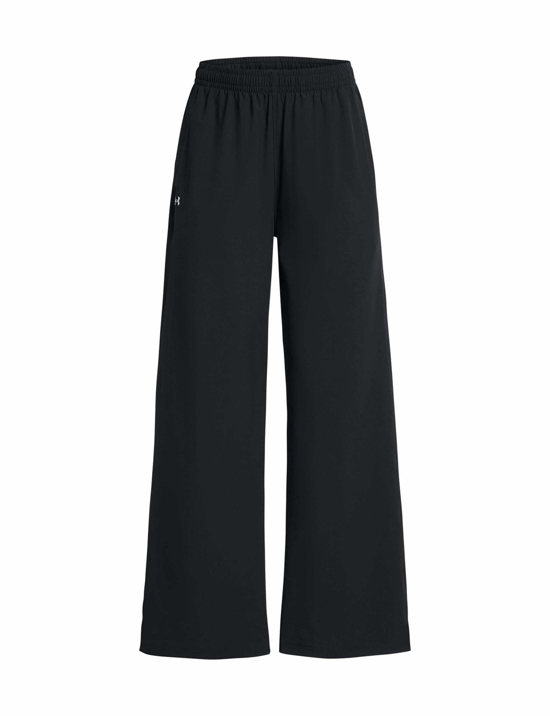 Reinforced Hem Stitching Rival Wide Leg Pants - Black/White