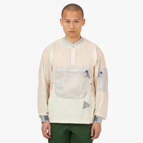 Reused Cloth and wander Breath Rip Pullover Jacket / Off White