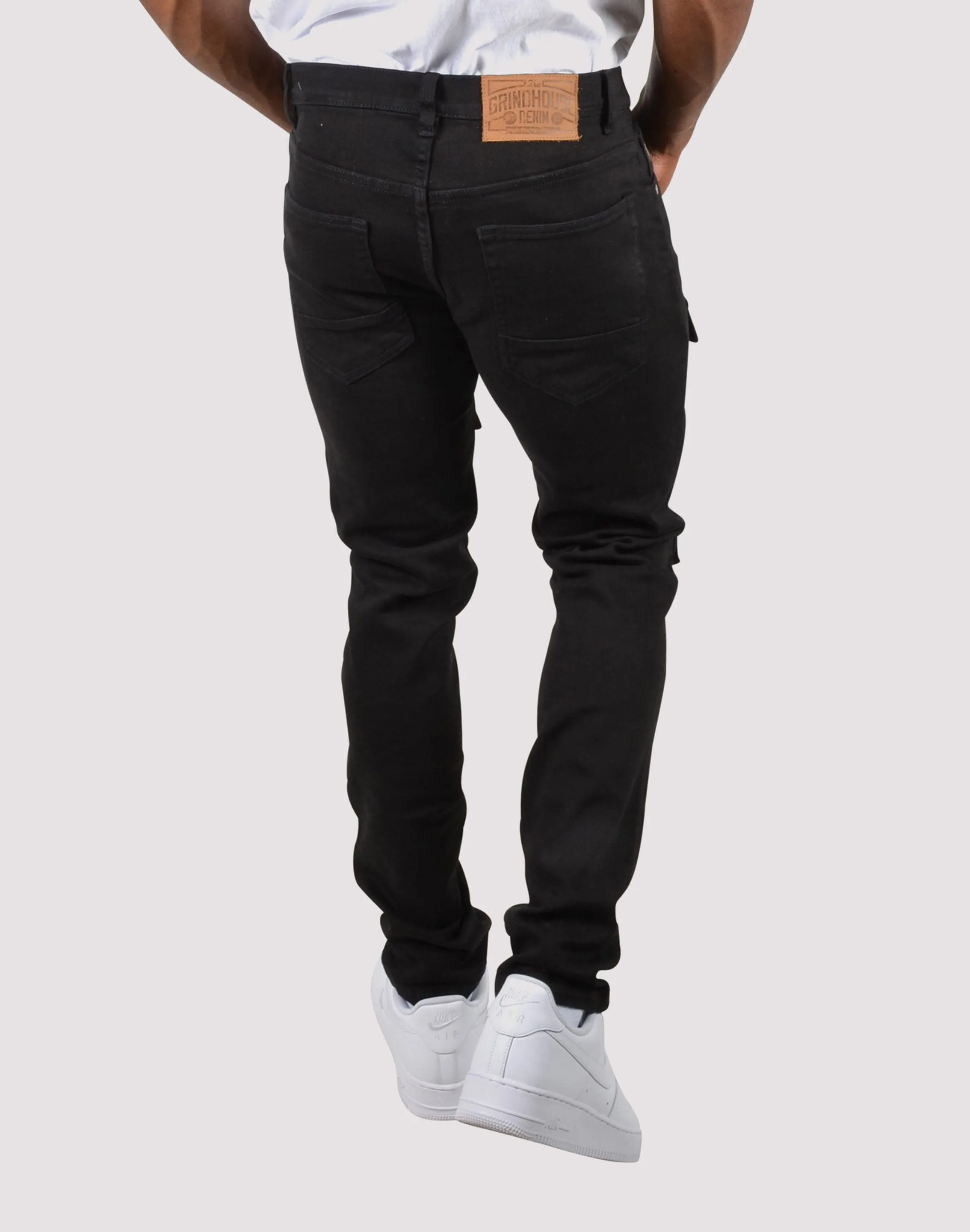 QuickDryMaterial HypoallergenicTextile Grindhouse Front Multi Cargo Pocket Denim Jeans