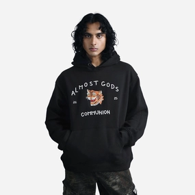 EasyCareMaterial ALMOST GODS | SAIGON HAND EMBROIDERED HOODIE { BLACK