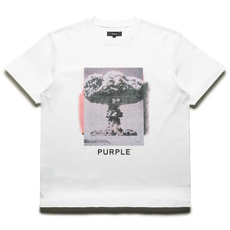 Purple Brand Melt Down Tee - White Party theme mid-quality
