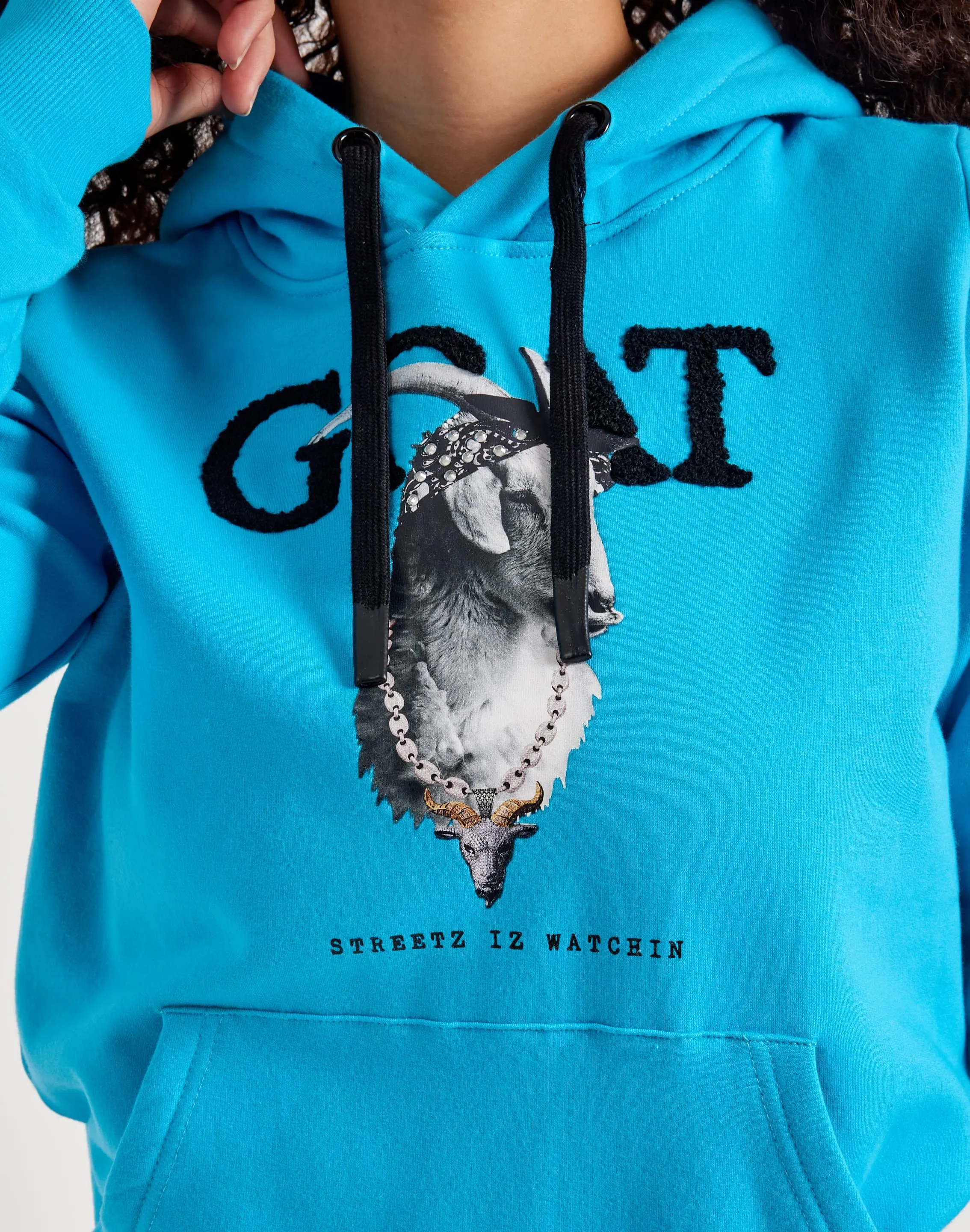Streetz Iz Watchin Goat Pullover Hoodie OdorResistant Material Regal Glow