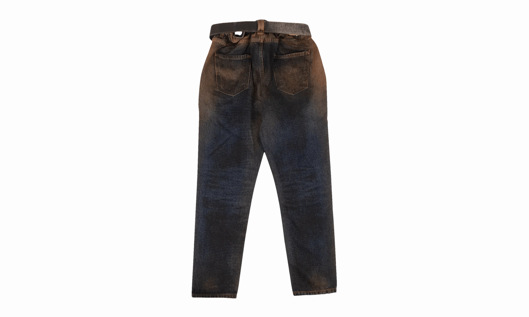 Matching Basic RUSTED' CROPPED DENIM SLIM-FIT JEANS "Blue"