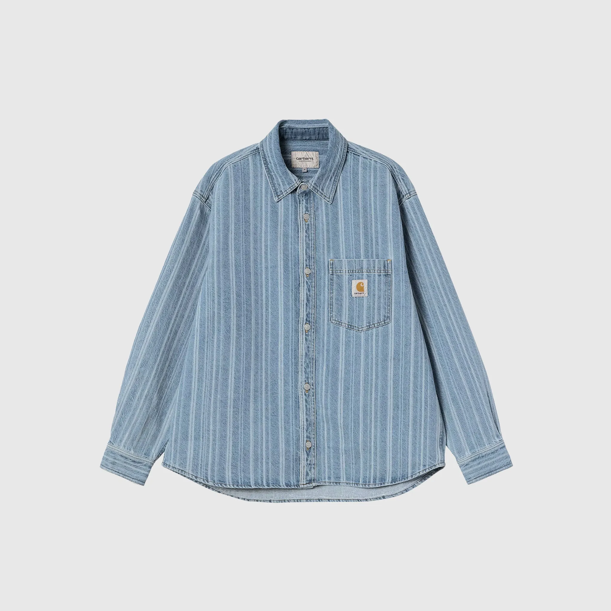 RYLAN STRIPE SHIRT JACKET Trend-Driven Moisture Wicking Material