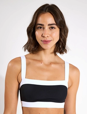 Laser Cut Edges Tasseled edges Sara Sports Bra - Black