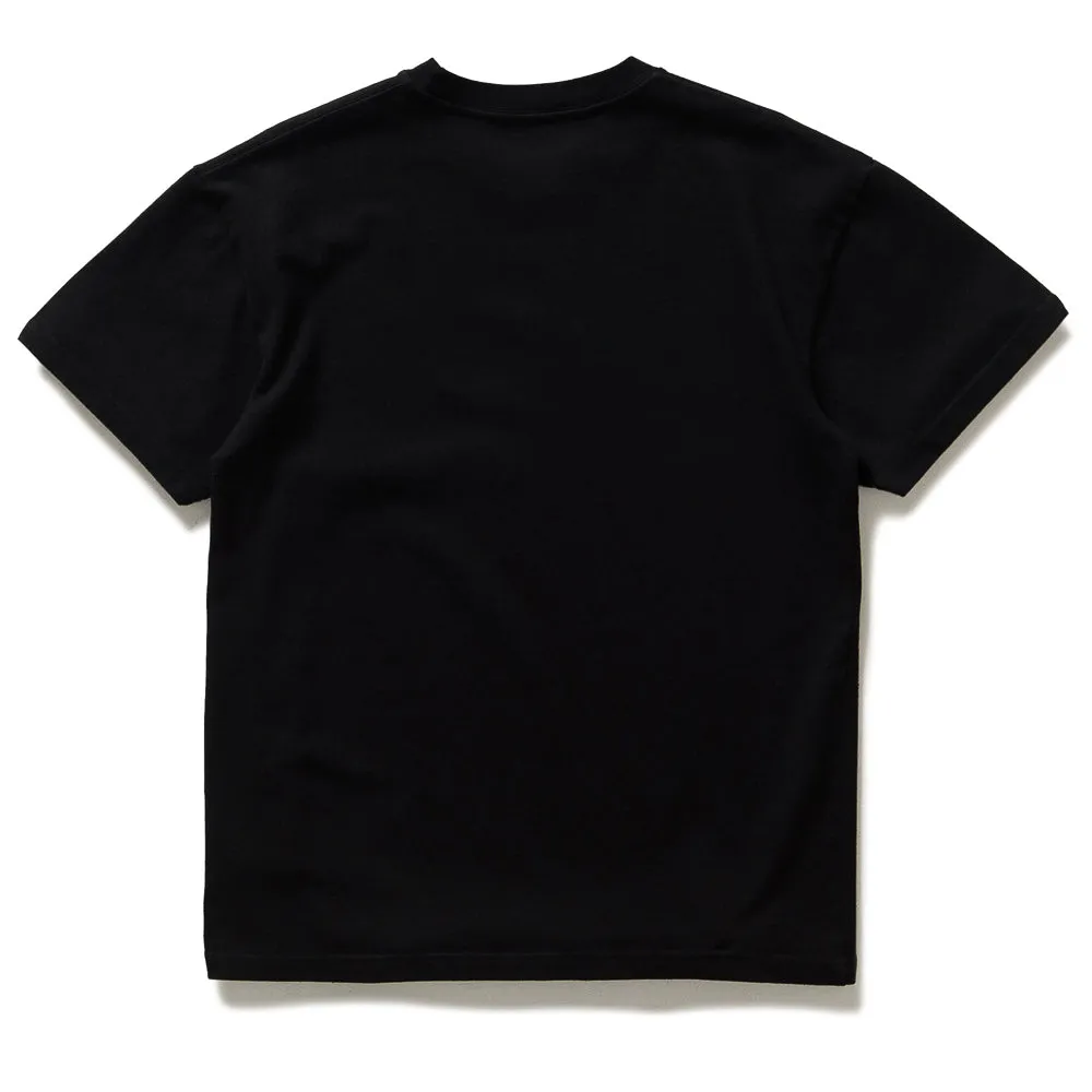 Always On Tour Spinner Tee - Black/Red bold hem Tubular Body Construction
