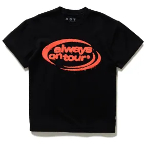 Three quarter sleeve Always On Tour Spinner Tee - Black/Red