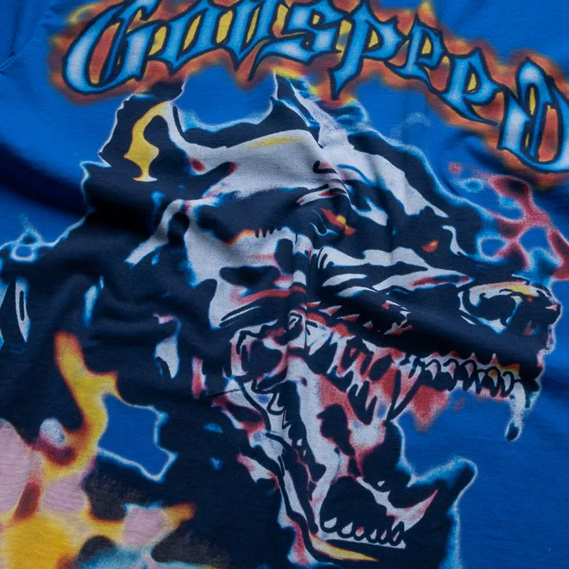 Godspeed New York Off The Leash Tee - Royal hiking venue Lay flat to dry