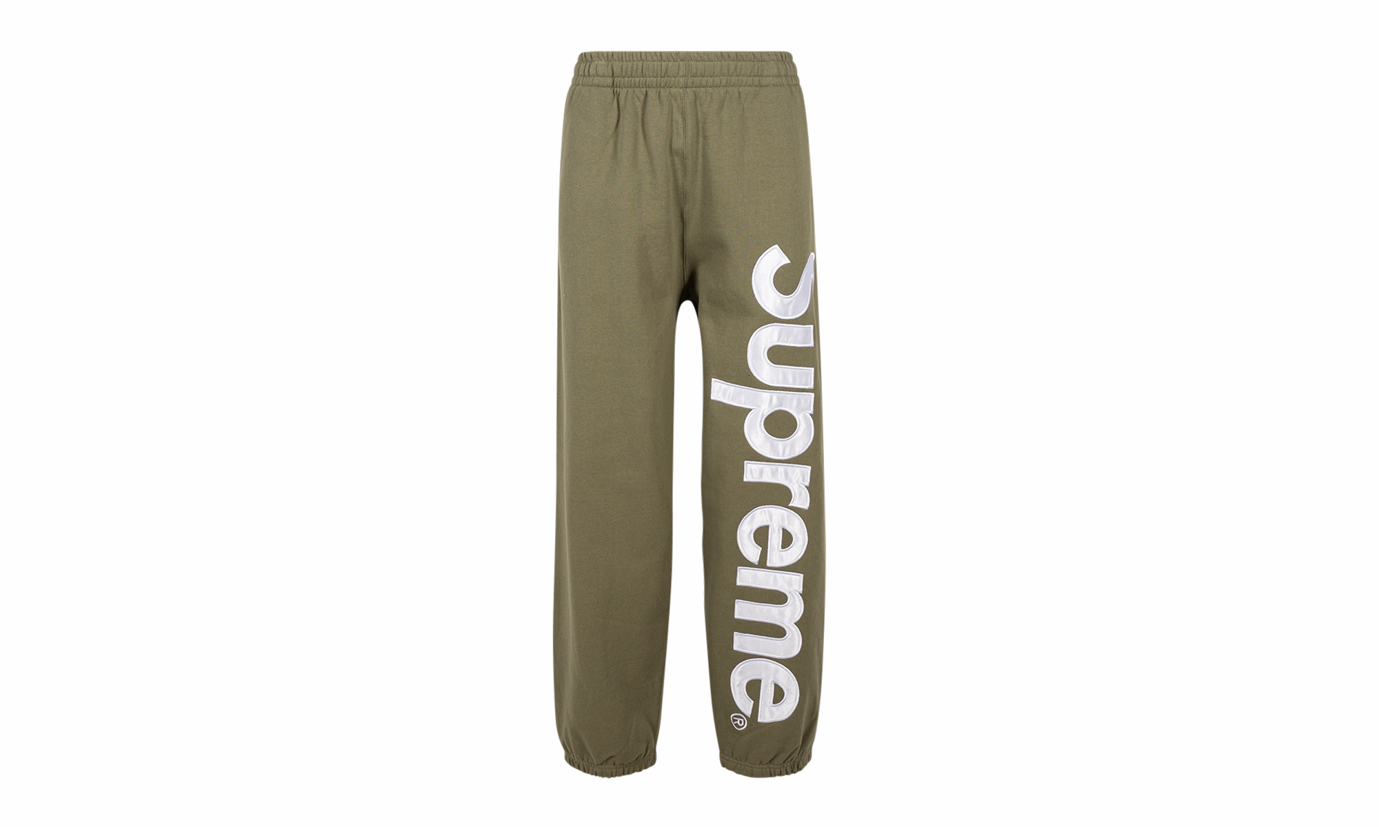 Satin Appliqu?? Sweatpant "FW23 - Light Olive"