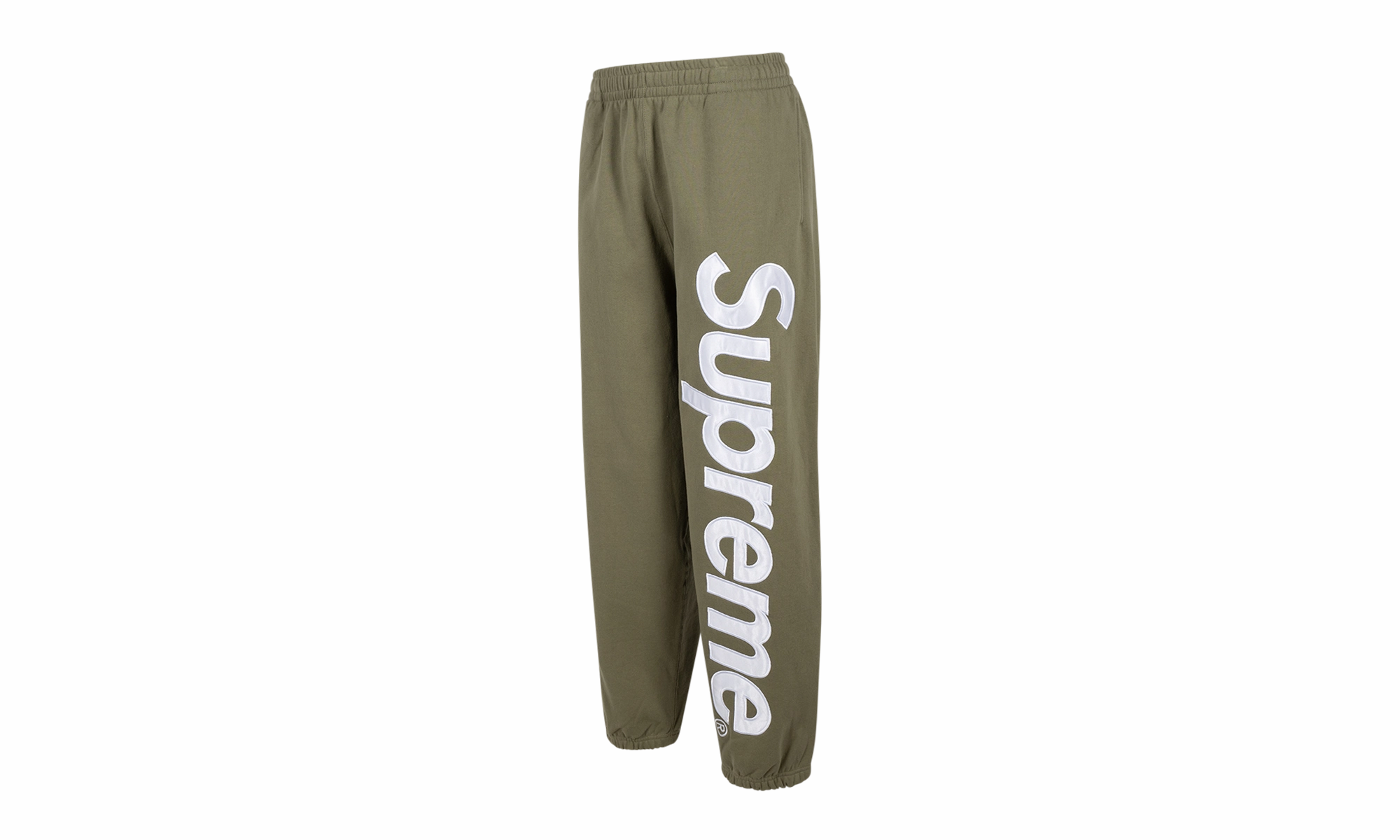 Satin Appliqu?? Sweatpant "FW23 - Light Olive"