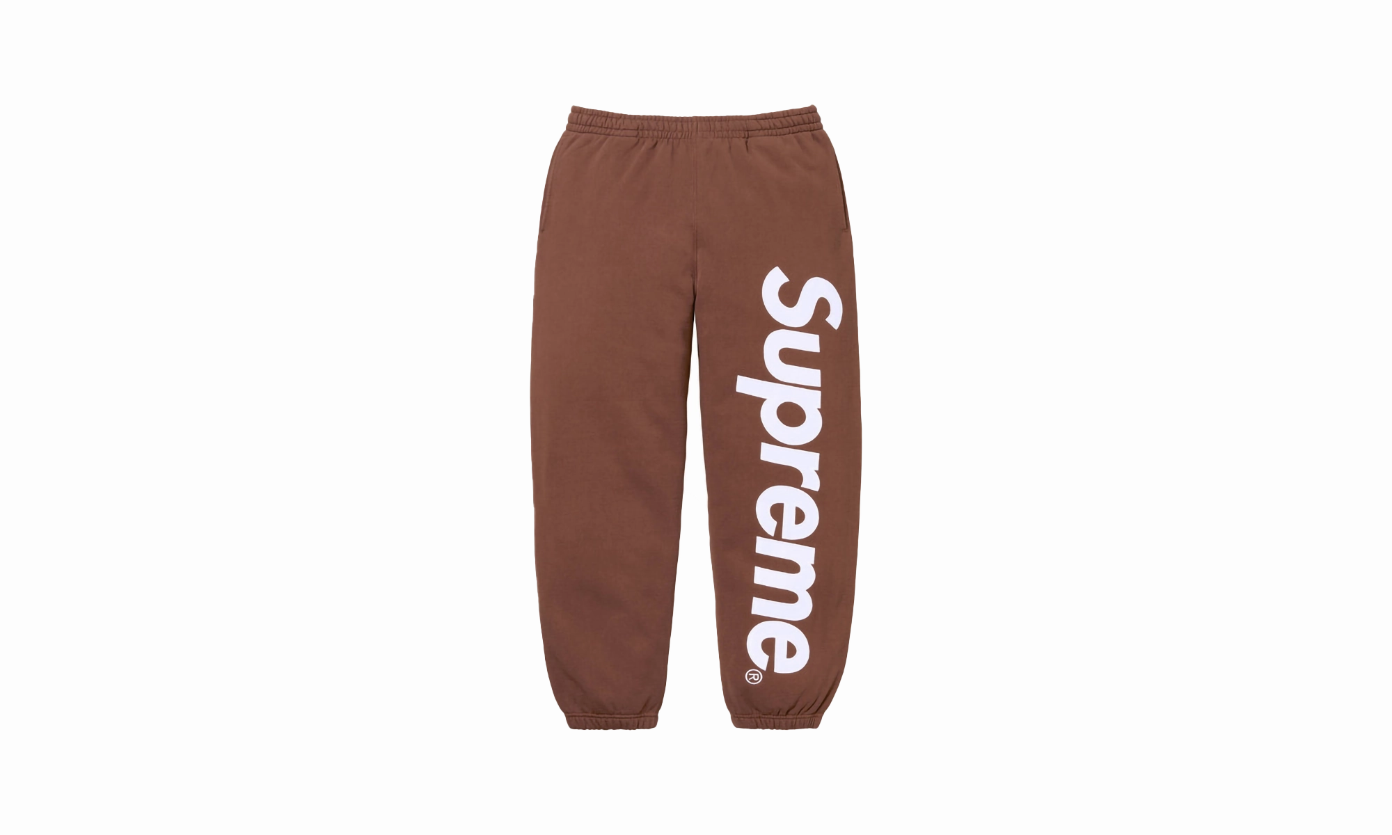 SATIN APPLIQU?? SWEATPANT "FW 24 - Brown"