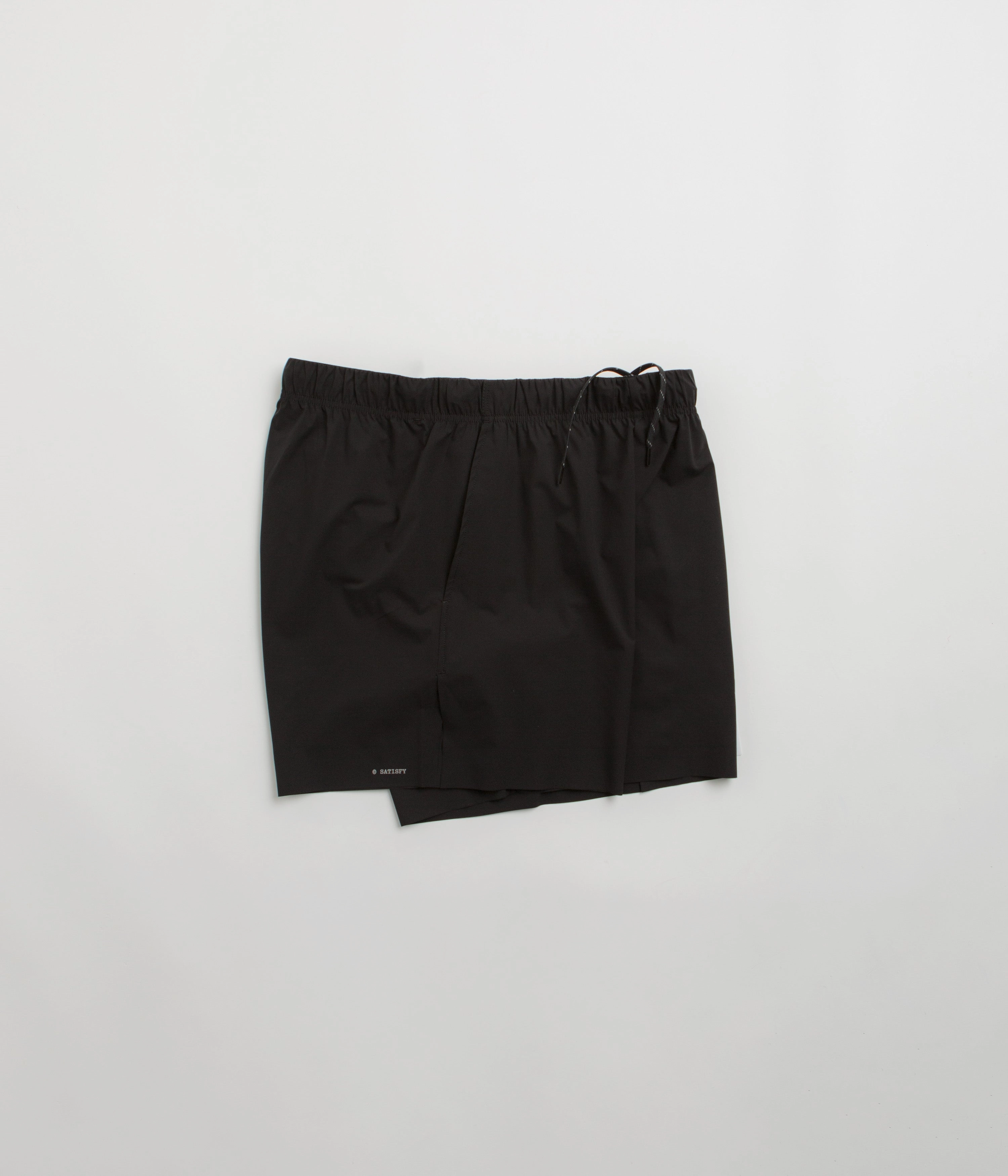 Minimalist Style Concert wear Satisfy PeaceShell 5" Unlined Shorts - Black