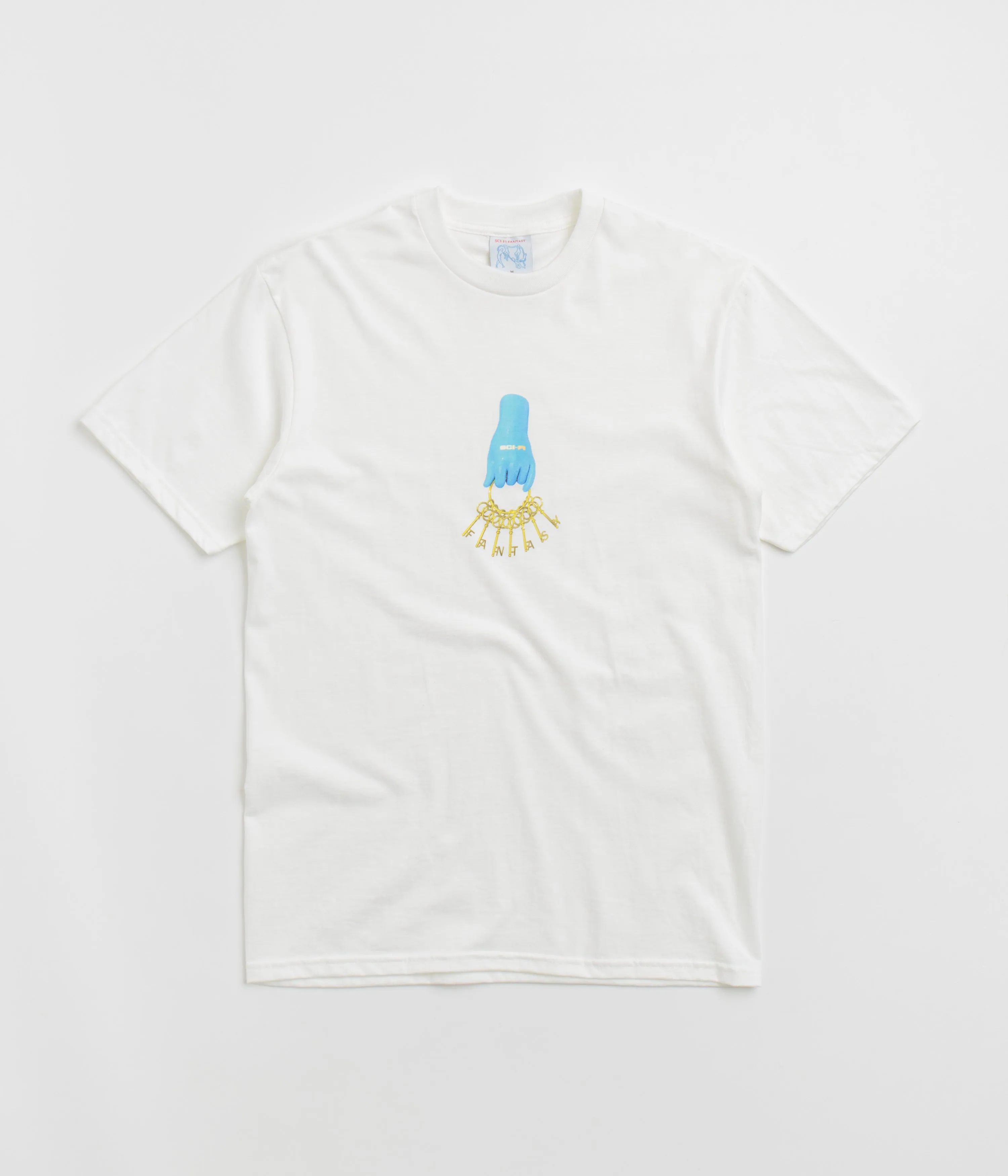 Sci-Fi Fantasy Keys T-Shirt - White cropped legs