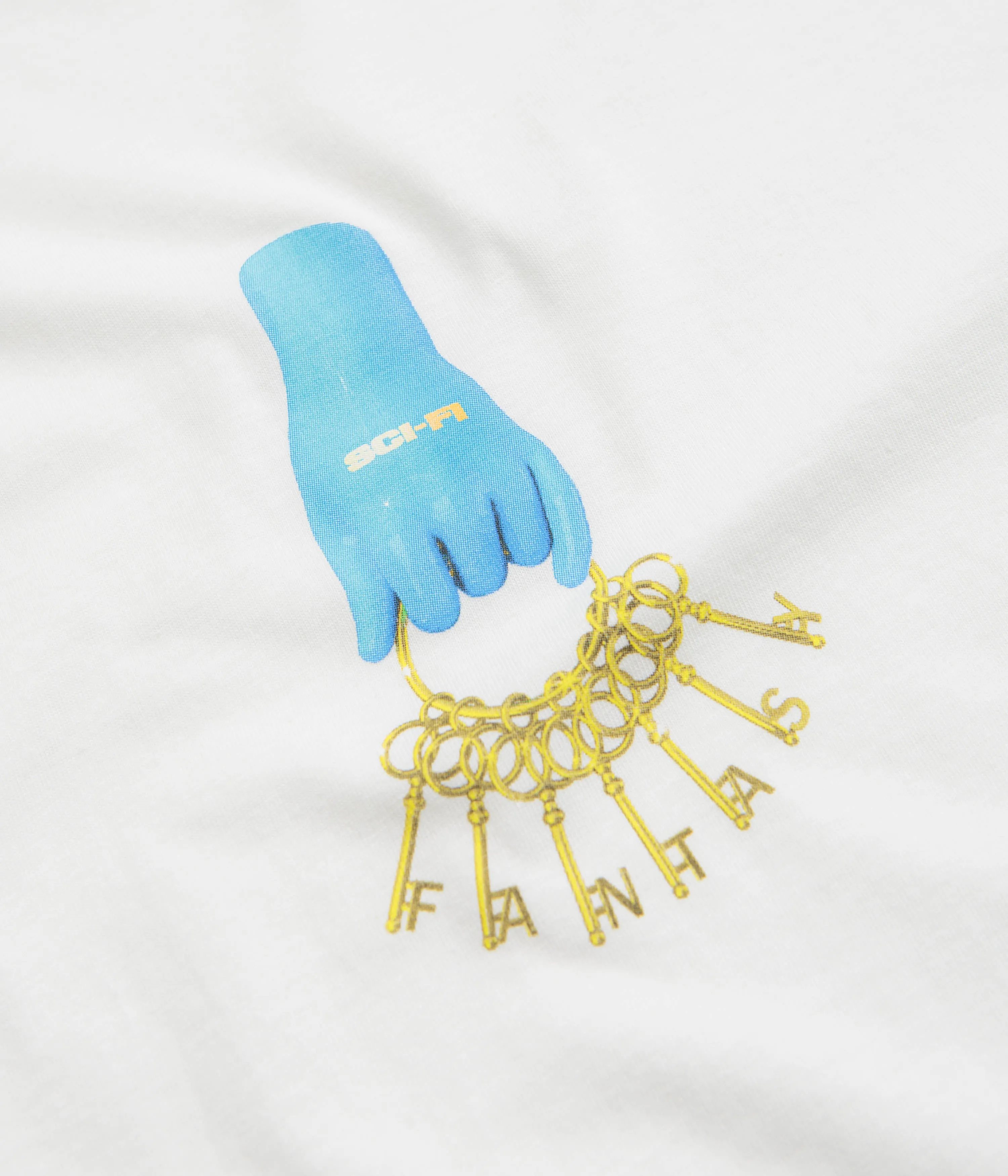 Sci-Fi Fantasy Keys T-Shirt - White cricket event