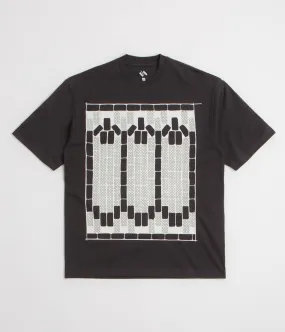 The Trilogy Tapes Tetris Teeth T-Shirt - Black / Glow In The Dark Flexible Shoulder Construction Party