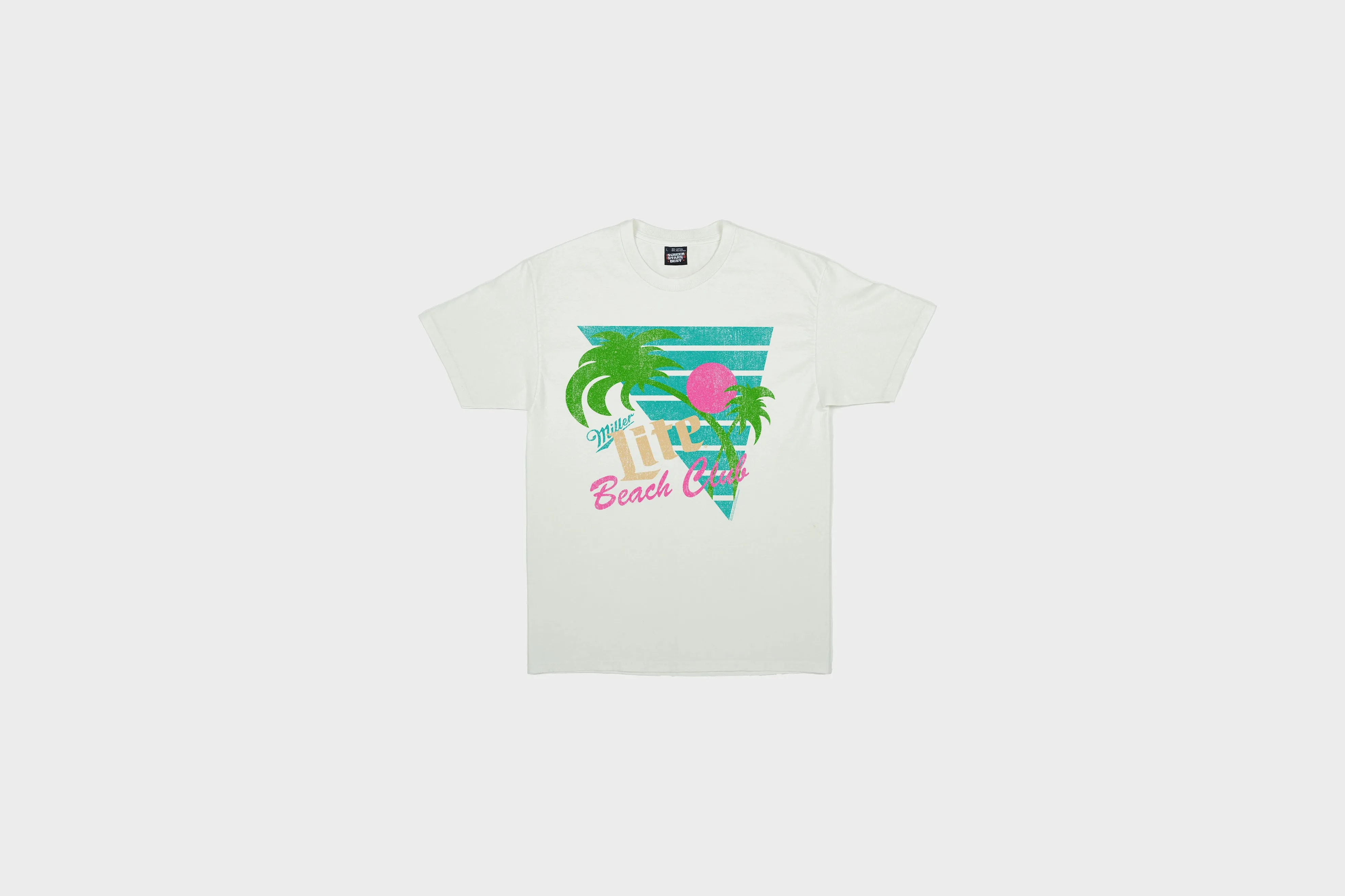 Screen Stars Best Miller Lite-Beach Club SS Tee (White) Polish Core
