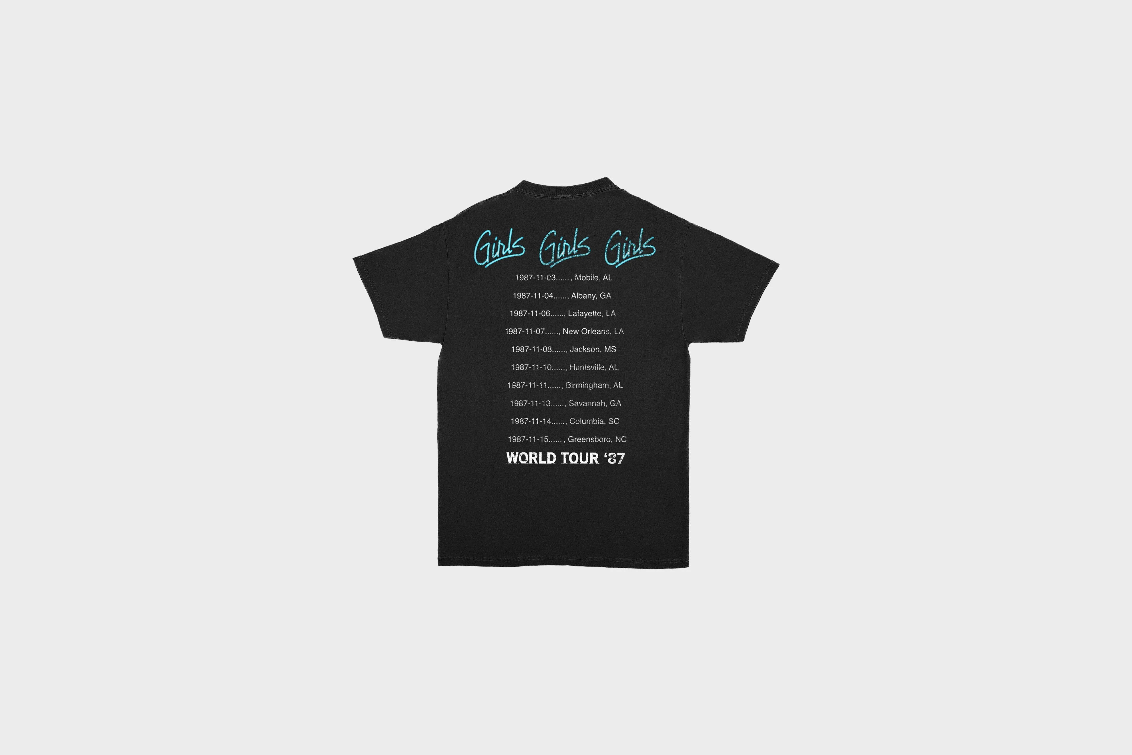 Future Glow Hidden pockets Screen Stars Best Motley Crue Heels SS Tee (Black)