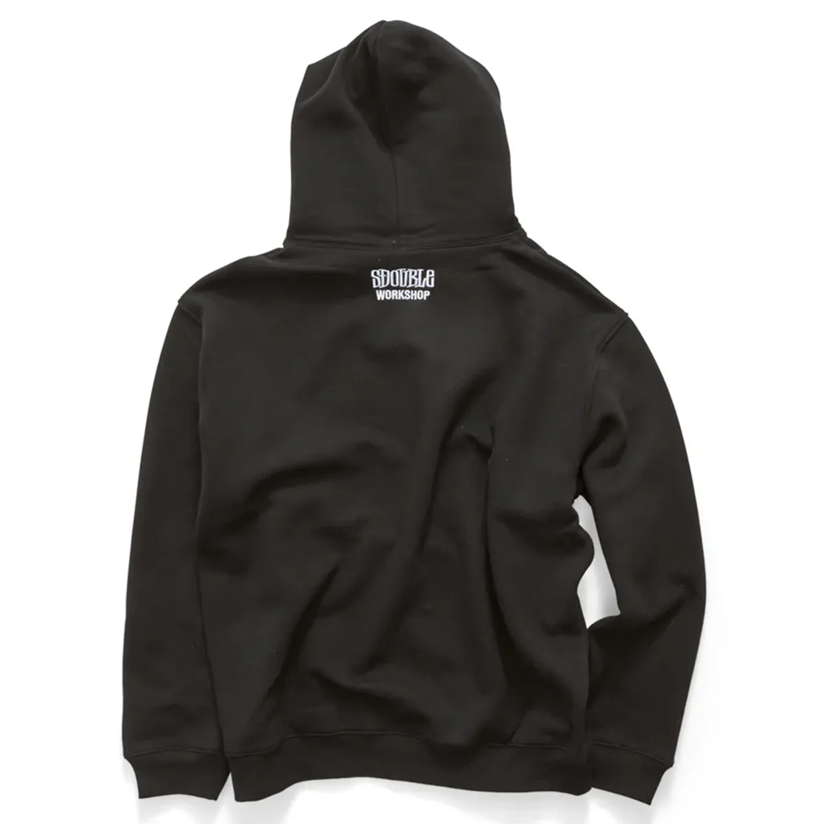S/Double - Small Stock Hoodie Black Bird like Stretch Knit Construction