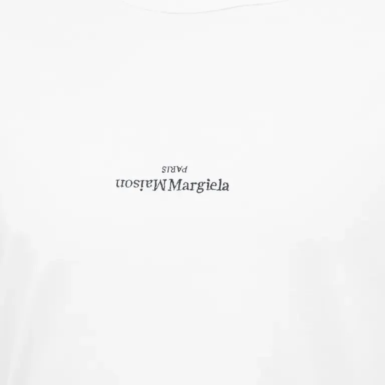 Green Fit Late Breeze UPSIDE DOWN LOGO TEE - WHITE