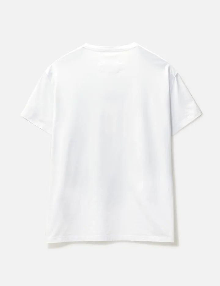 UPSIDE DOWN LOGO TEE - WHITE Country Core Reinforced Stress Points