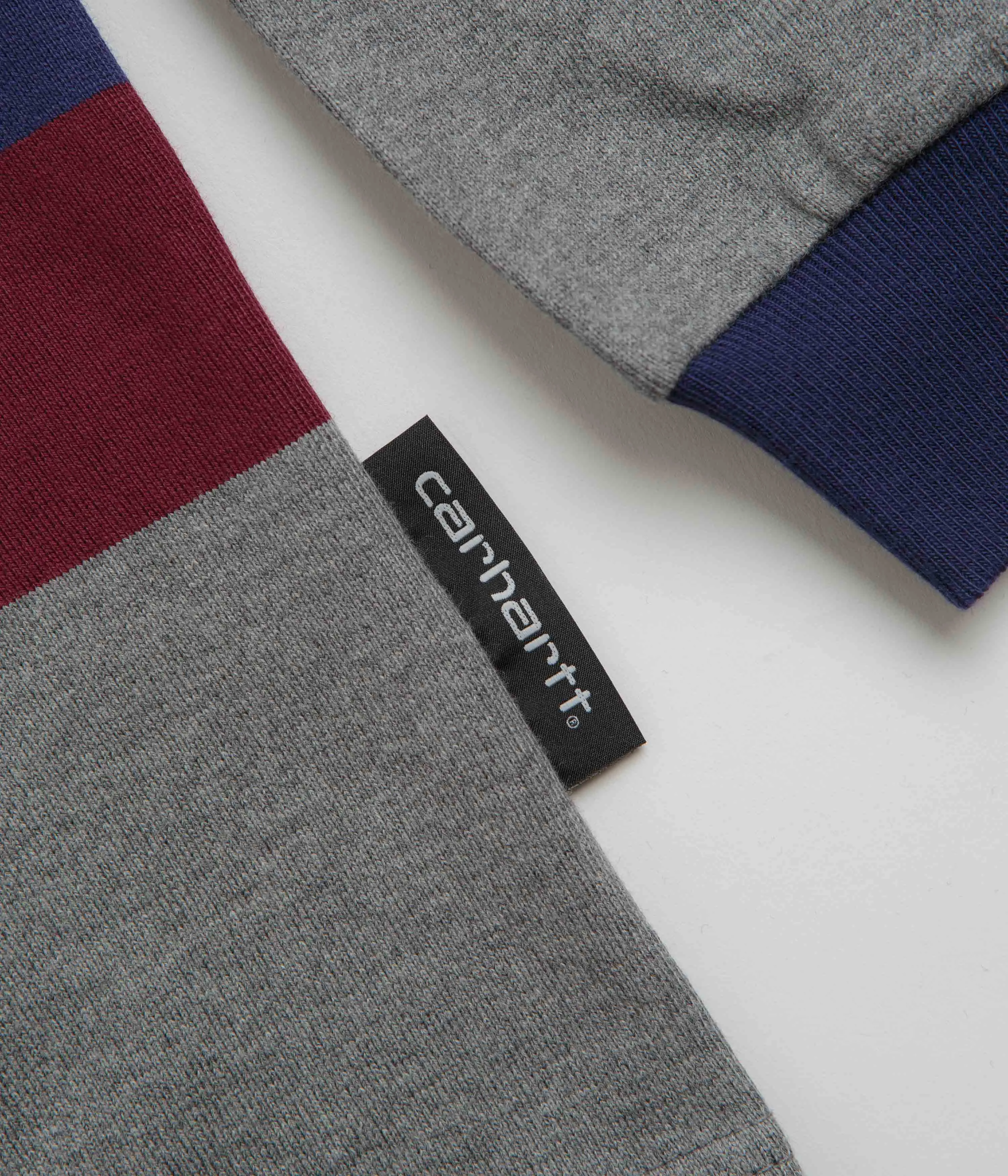 Carhartt Sundling Long Sleeve T-Shirt - Sundling Stripe / Aura High-waisted