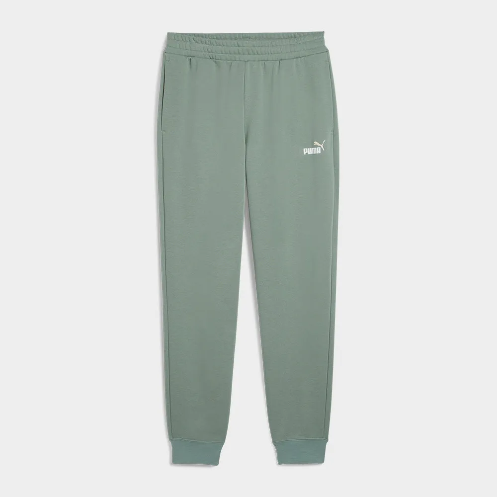 Puma Mens Essentials 2 Colour No 1 Logo Sweatpants Green Reuse Mode