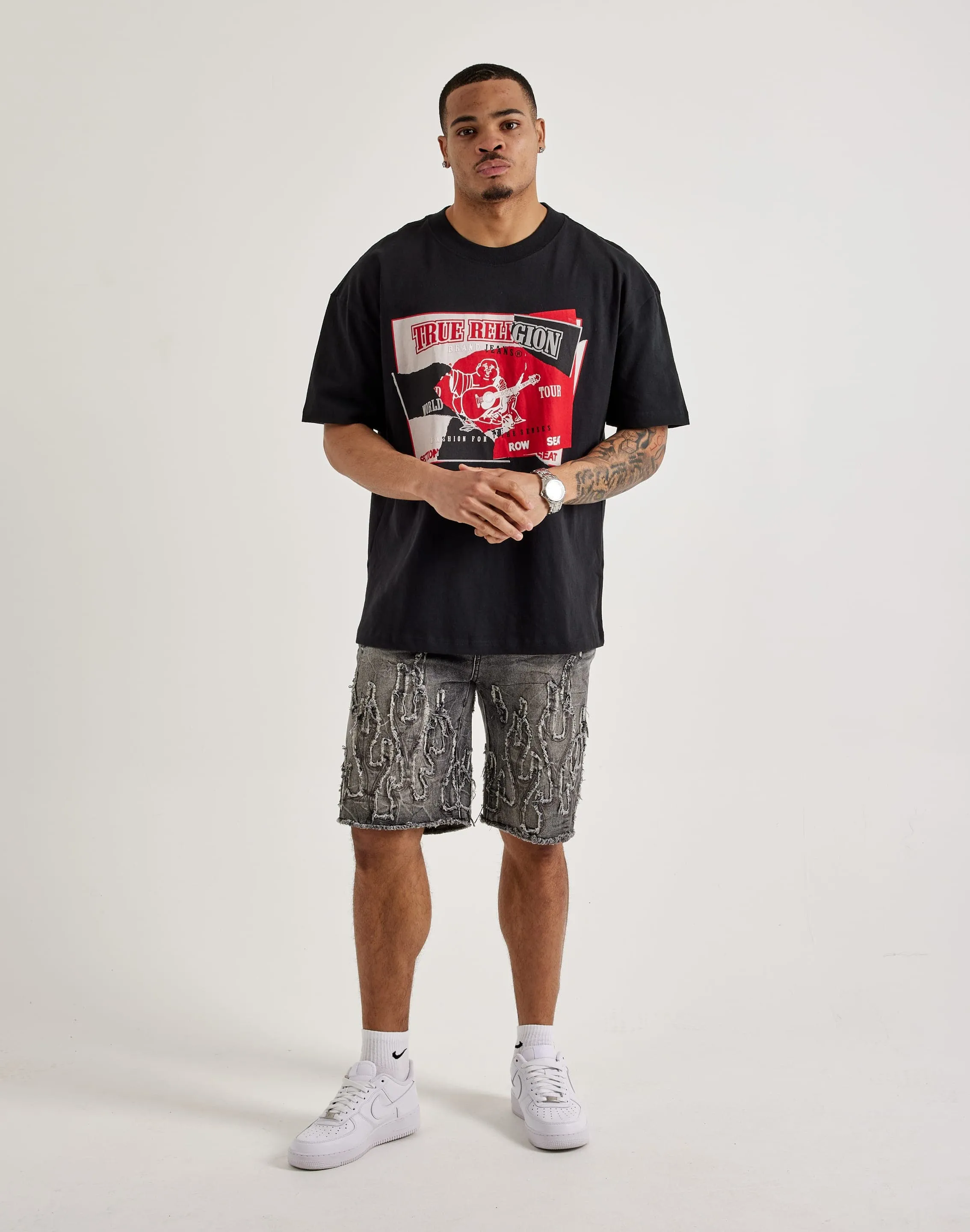 True Religion Torn Tee Fresh Ease Gentle Glow