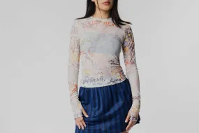 Women's Air Jordan Mesh Long-Sleeve Top TailoredCut Contemporary Cut