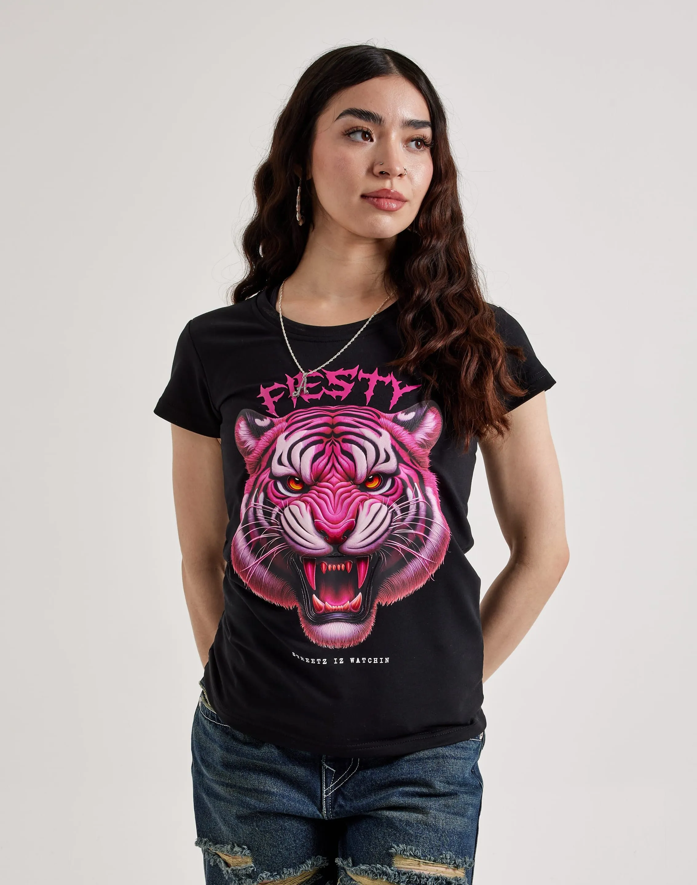Compression Fit Streetz Iz Watchin Fiesty Slim Tee