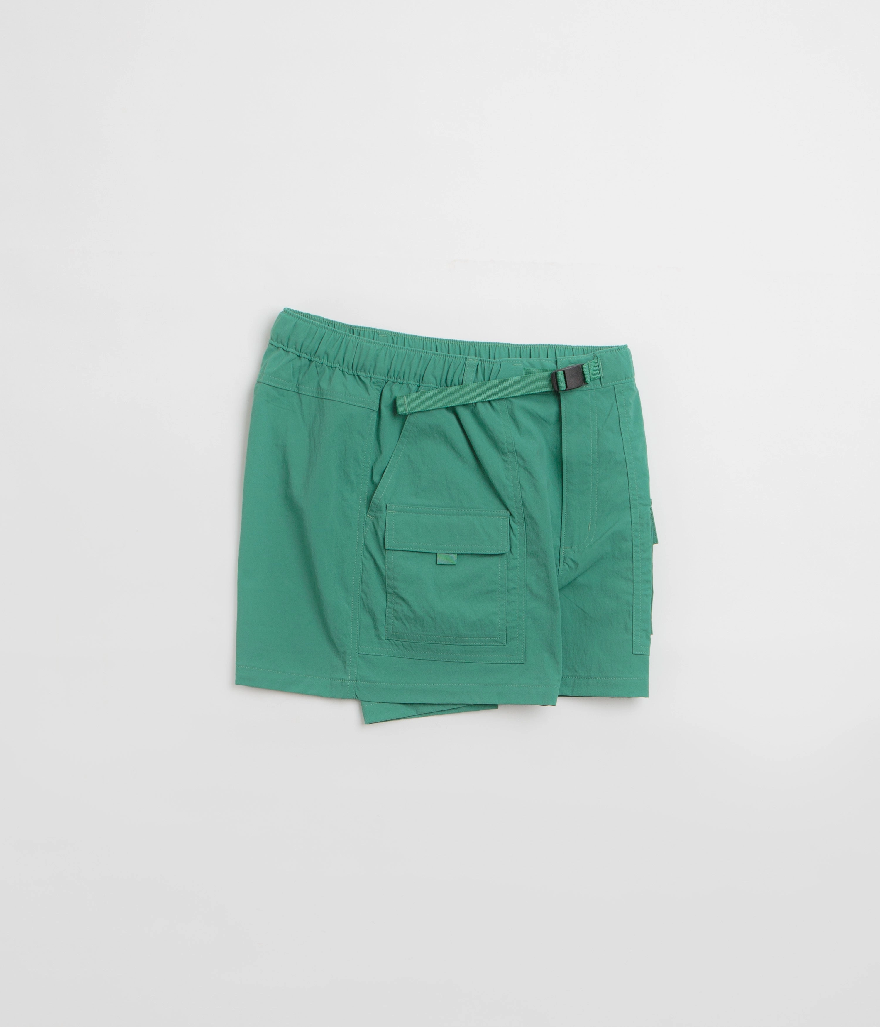 Universal Attachment Points Flatlock Seam Technology Patagonia Womens Outdoor Everyday Shorts - Heartleaf Green