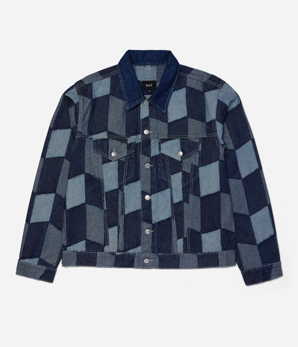 Huf Patchwork Denim Jacket BondedSeams Pastel Shade