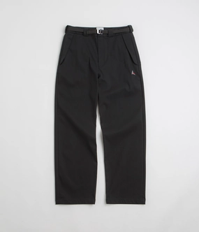 ROA Buckle Chino Trousers - Black Straight Leg