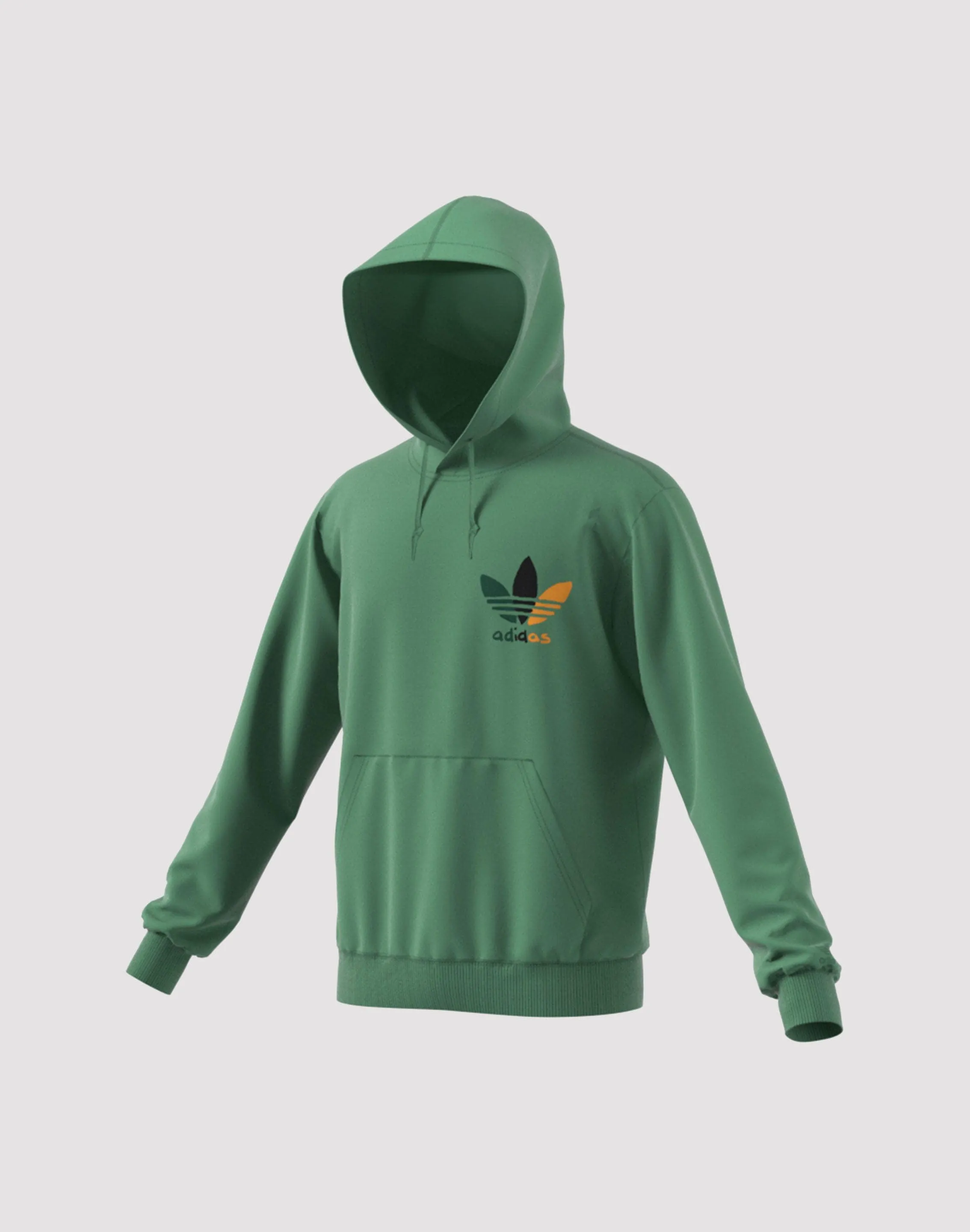 Adidas Trefoil Series Sport Pullover Fleece Hoodie MultiPocketDesign
