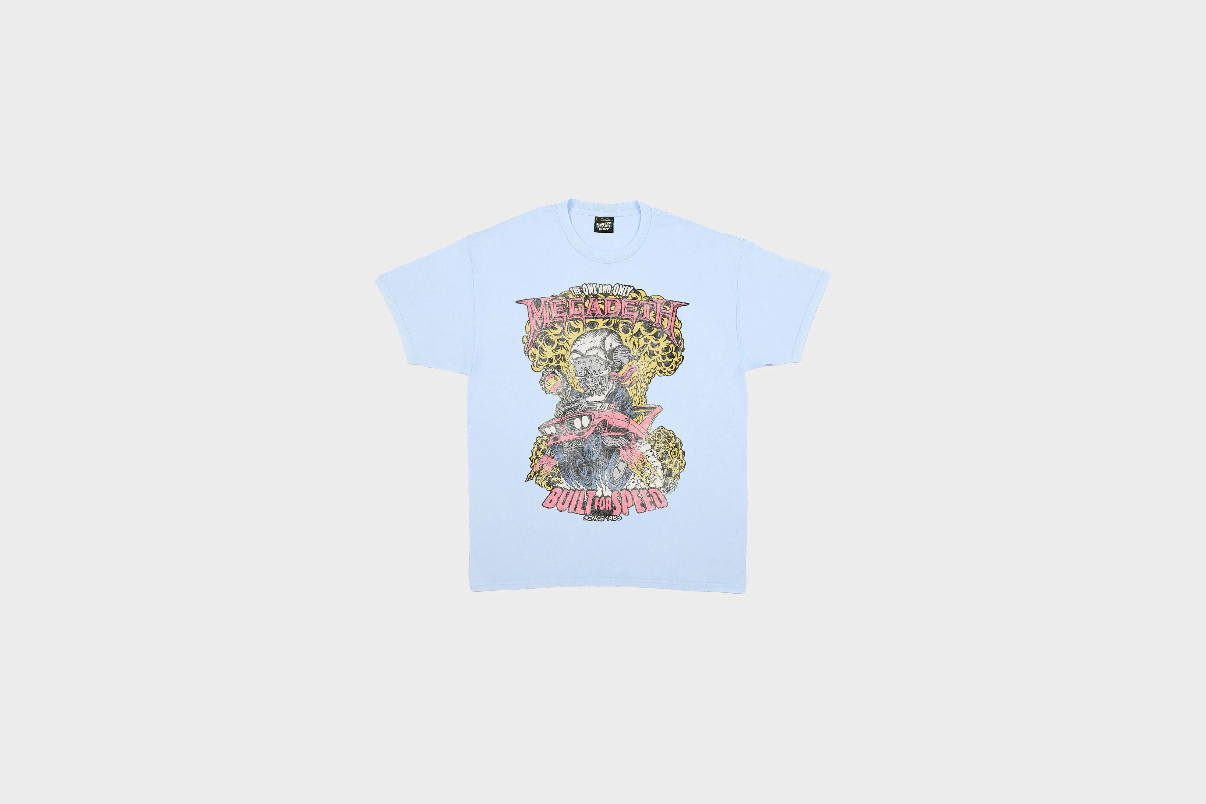 MoistureManagement Technology Screen Stars Best Megadeth Built For Speed SS Tee (Airy Blue)