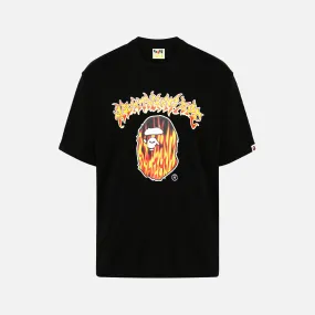 Noble Grace MAD FLAME APE HEAD RELAXED FIT TEE - BLACK