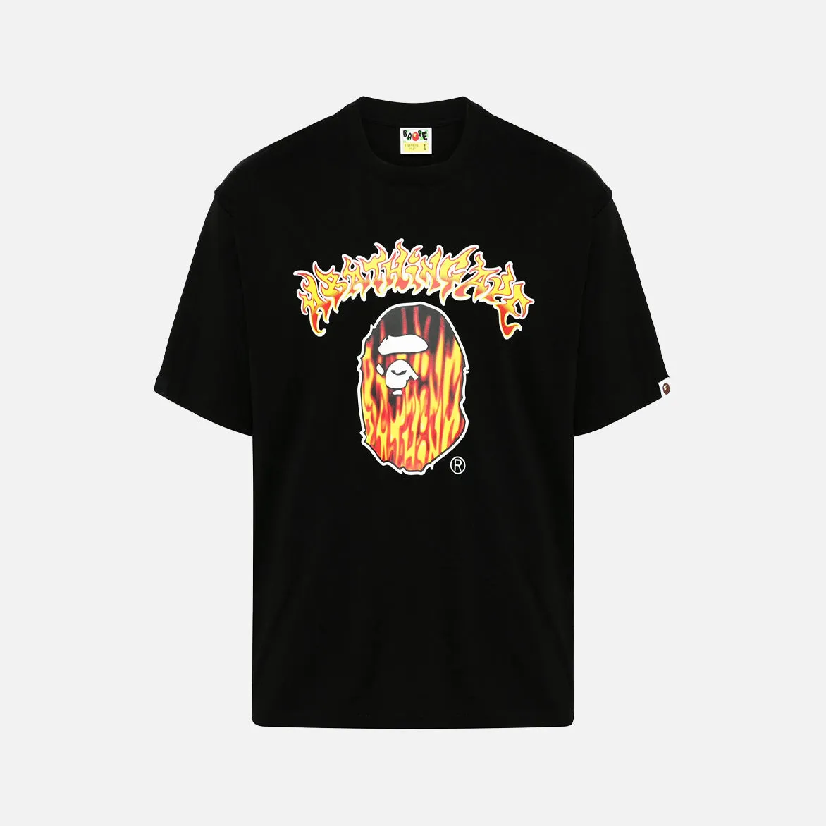 Ski Core Street Fest MAD FLAME APE HEAD RELAXED FIT TEE - BLACK