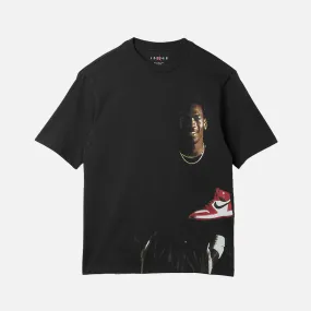 JORDAN "J DAY" CREWNECK TEE - BLACK ThermalRegulatingFabric