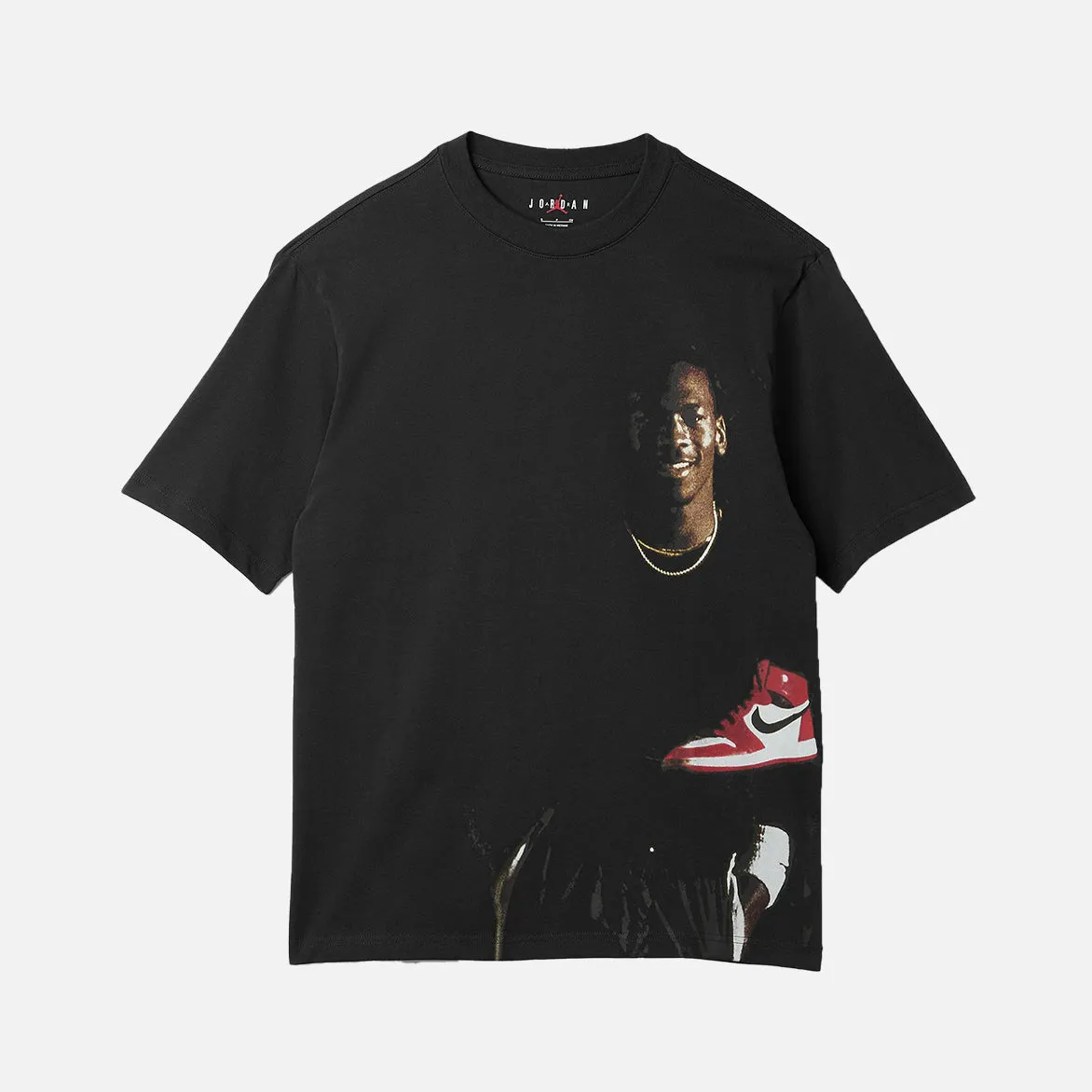 JORDAN "J DAY" CREWNECK TEE - BLACK ThermalRegulatingFabric